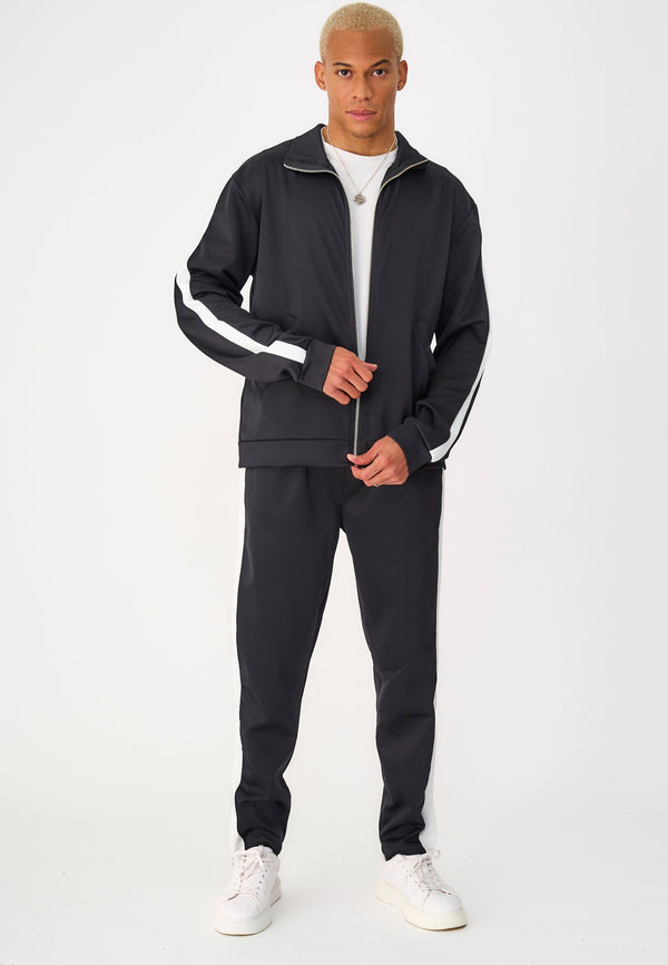 Ensemble Jogging avec Bandes Latérales - Noir