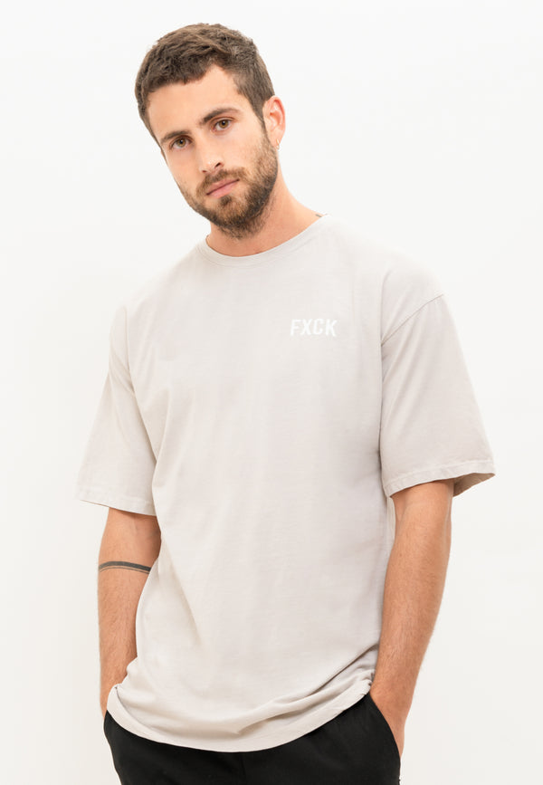 T-shirt Imprimé Unisex "FXCK" Uni - Beige