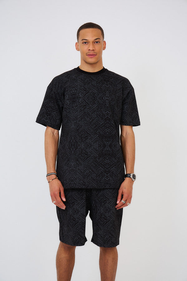 Ensemble T-shirt & Short Imprimés "LINE"