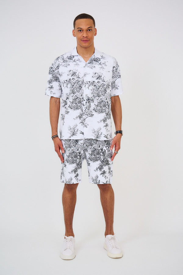 Ensemble Chemise & Short Imprimés "TOILE DE JOUY"