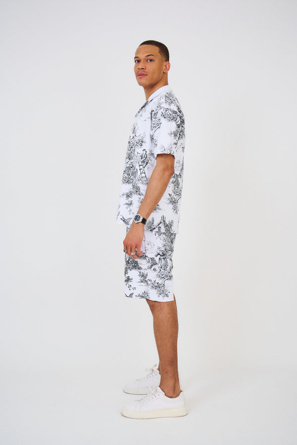 Chemise Oversized Imprimé "TOILE DE JOUY"