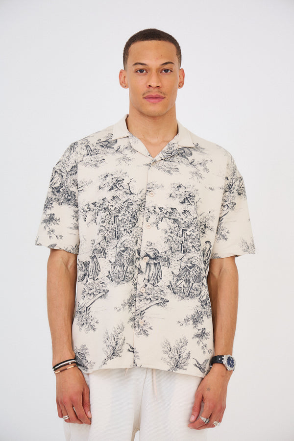 Chemise Oversized Imprimé "TOILE DE JOUY"