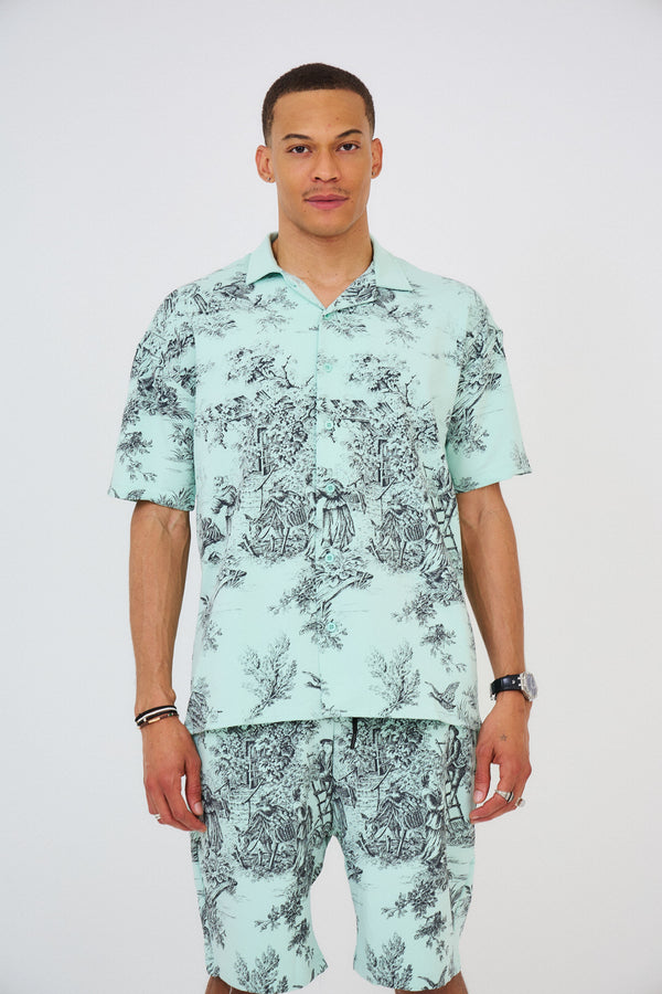 Ensemble Chemise & Short Imprimés "TOILE DE JOUY"