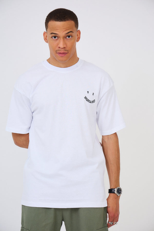 T-shirt Oversized Brodé "STAY POSITIVE"