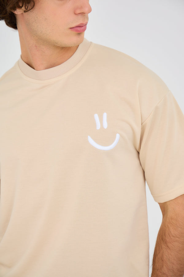 T-shirt Oversized Brodé "SMILE"