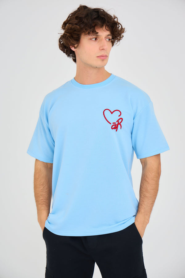 T-shirt Oversized Brodé "AR HEART"