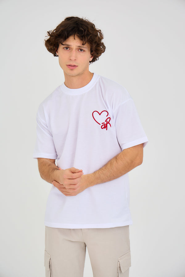 T-shirt Oversized Brodé "AR HEART"