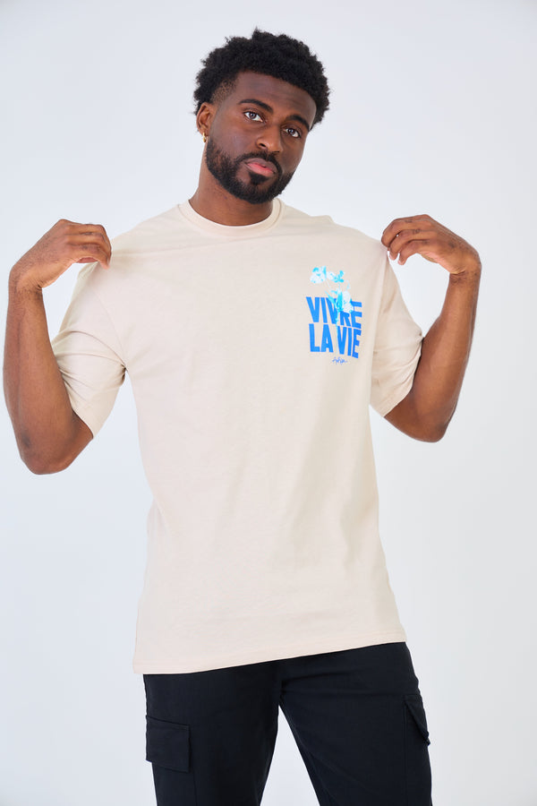 T-shirt Oversized Imprimé "LA VIE"