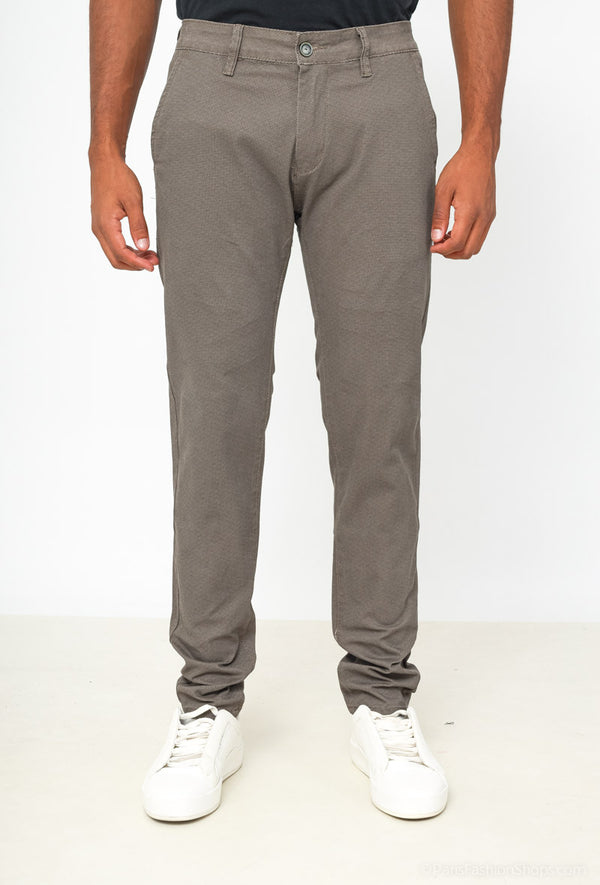 Pantalon chino à points gris