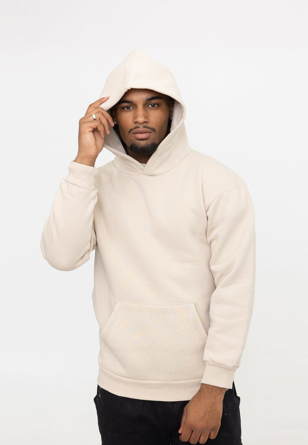 Sweat à Capuche Épais Oversized Uni - Beige