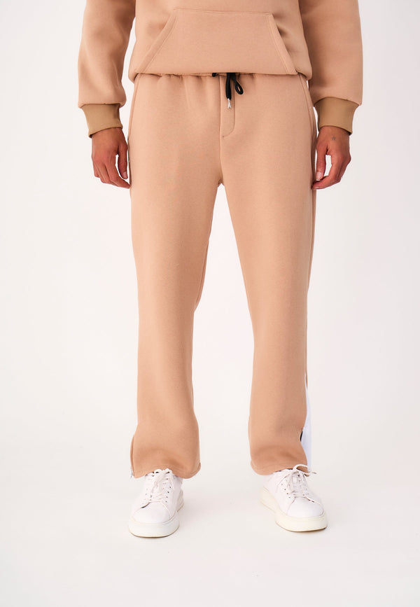 Pantalon Jogging Confort Flair Zippé - Camel