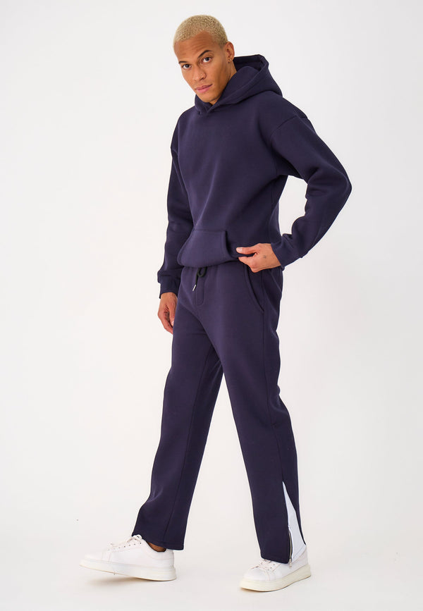 Pantalon Jogging Confort Flair Zippé - Bleu Foncé