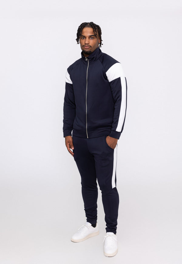 Ensemble Jogging Bicolore - Bleu Foncé