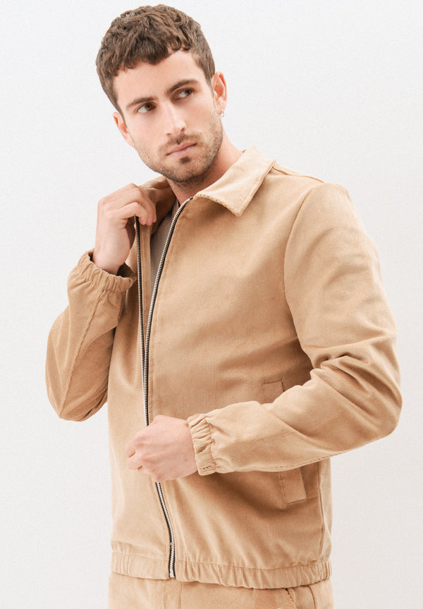 Veste en Velours Côtelé - Beige